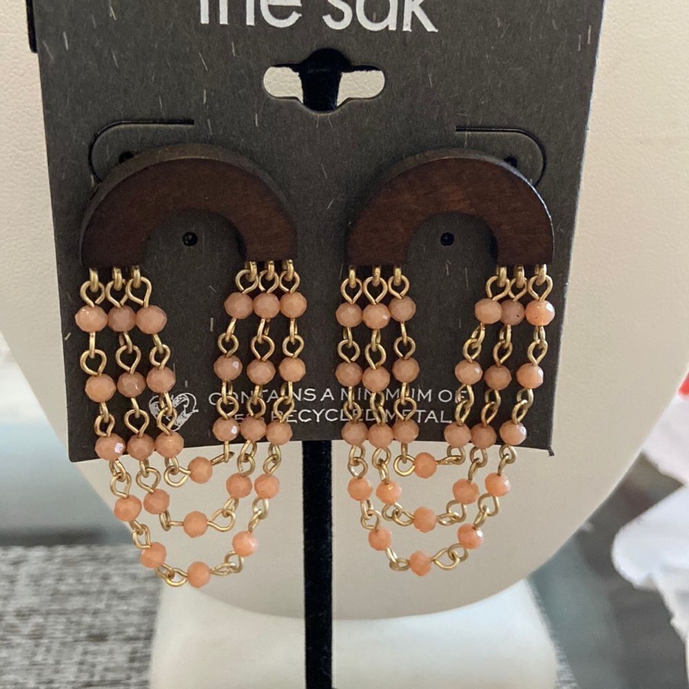 The Sak Half moon wood and stones NWT